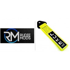 LUKE Tow Strap Rope Towing Eye Pull Hook Track Car - Yellow New In